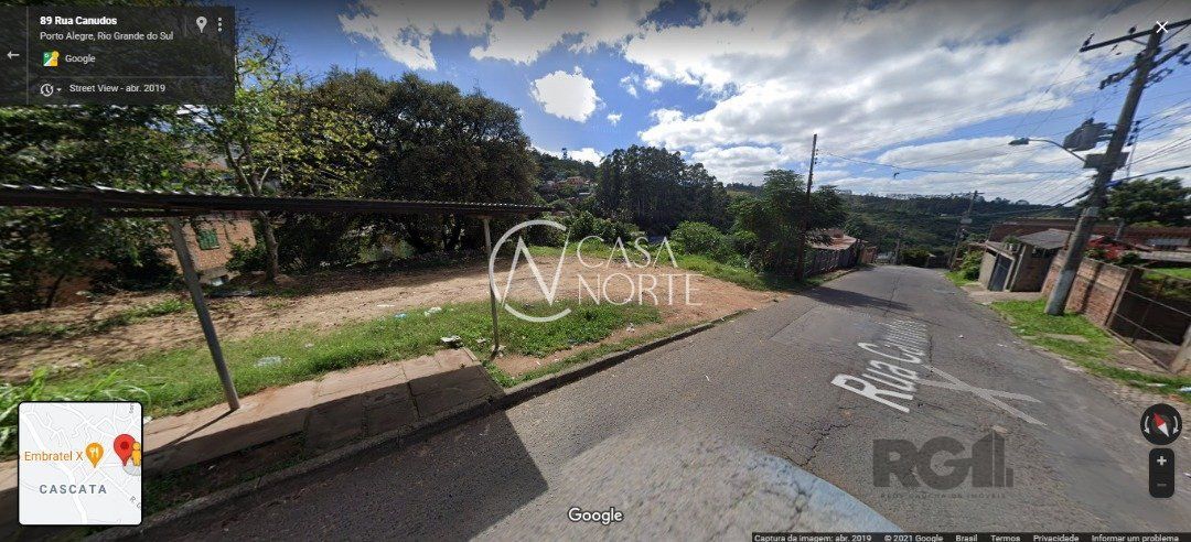 Terreno à venda  com 1599m², Rua dos Canudos no bairro Cascata em Porto Alegre