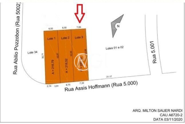 Terreno à venda  com 222m², Estrada Cristiano Kraemer no bairro Vila Nova em Porto Alegre