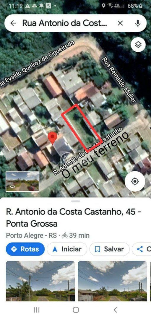 Terreno à venda  com 150m², Rua Antônio da Costa Castanho no bairro Ponta Grossa em Porto Alegre