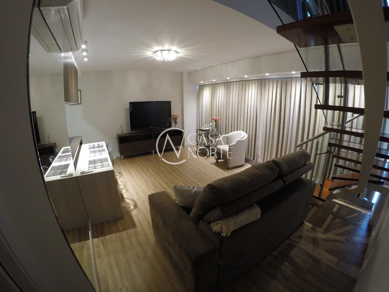 Duplex à venda com 1 quarto, 63m², 1 suíte, 2 vagas, Avenida Borges de Medeiros no bairro Praia de Belas em Porto Alegre