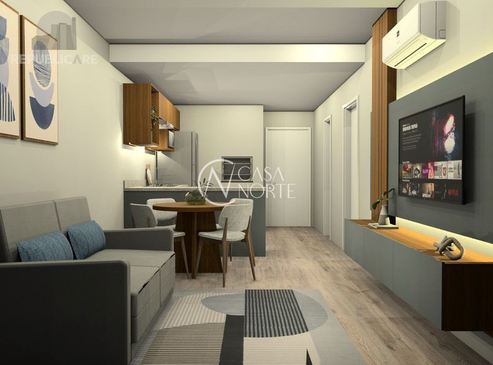 Apartamento à venda com 1 quarto, 48m², 1 suíte, 1 vaga, Da República no bairro Cidade Baixa em Porto Alegre
