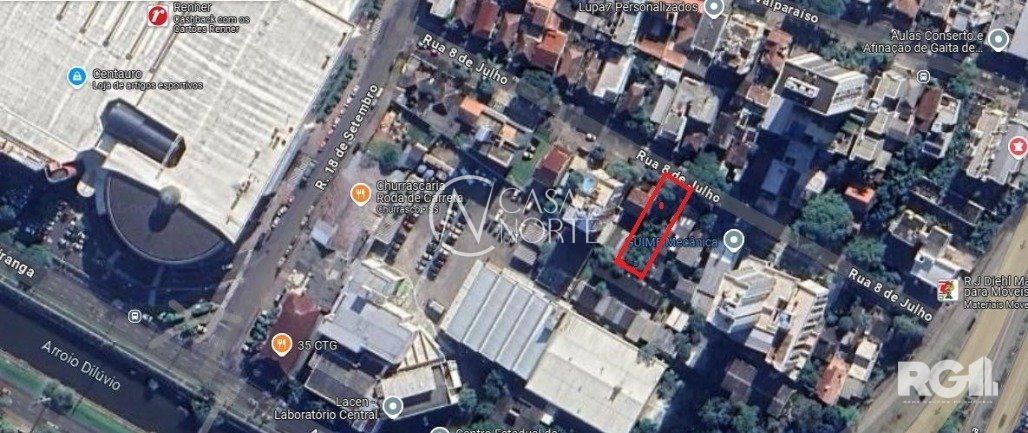 Terreno à venda  com 329m², Rua Oito de Julho no bairro Jardim Botânico em Porto Alegre