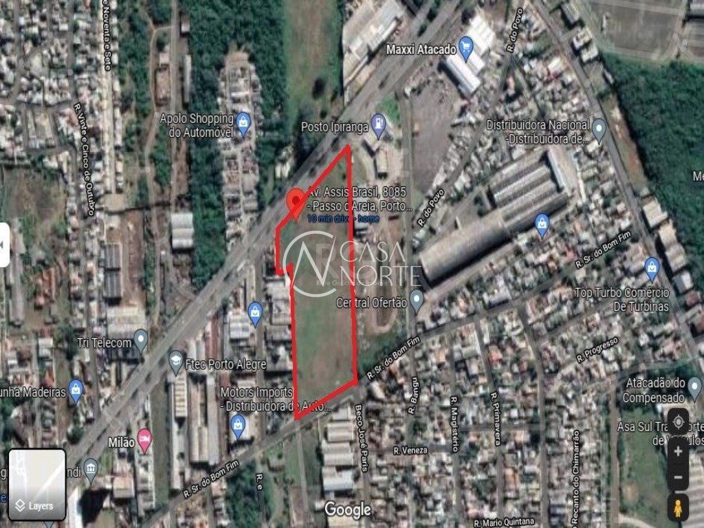 Terreno à venda  com 27500m², Avenida Assis Brasil no bairro Sarandi em Porto Alegre