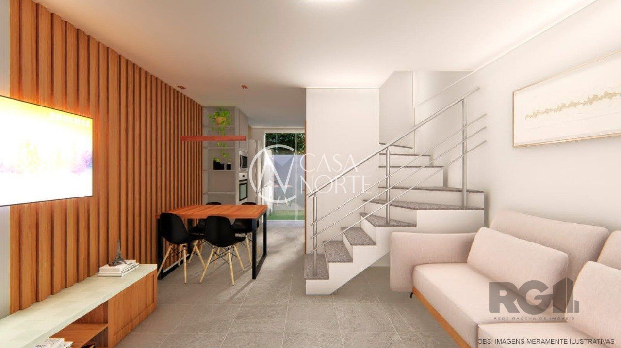 Casa de Condomínio à venda com 2 quartos, 56m², 1 vaga, Rua Miguel Ascoleze no bairro Vila Nova em Porto Alegre