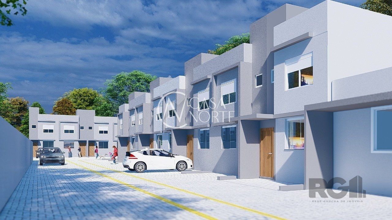 Casa de Condomínio à venda com 2 quartos, 56m², 1 vaga, Rua Miguel Ascoleze no bairro Vila Nova em Porto Alegre