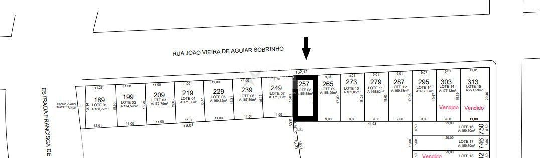 Terreno à venda  com 155m², Rua João Vieira de Aguiar Sobrinho no bairro Belém Novo em Porto Alegre