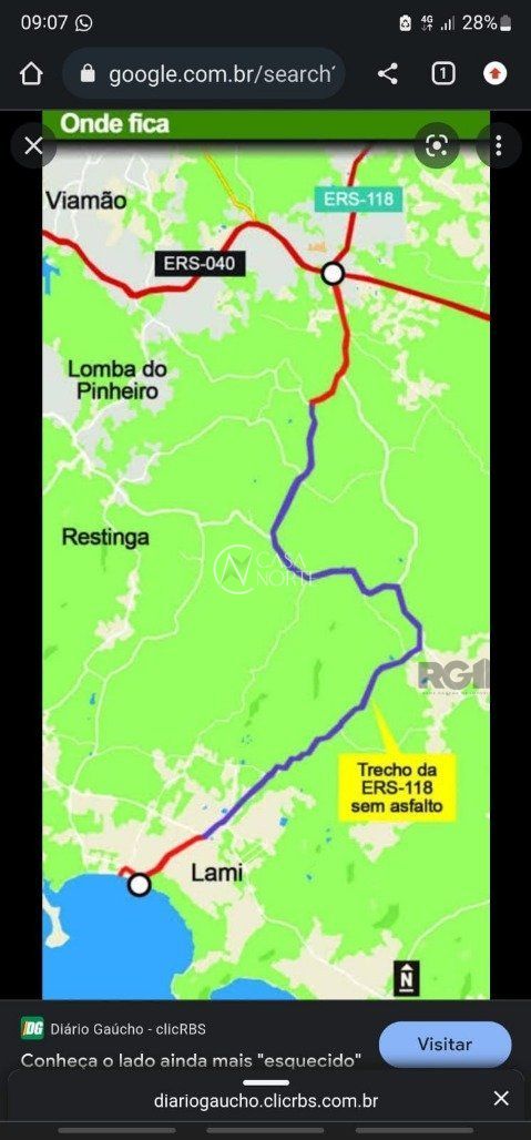 Terreno à venda  com 312000m², Estrada São Caetano no bairro Lami em Porto Alegre