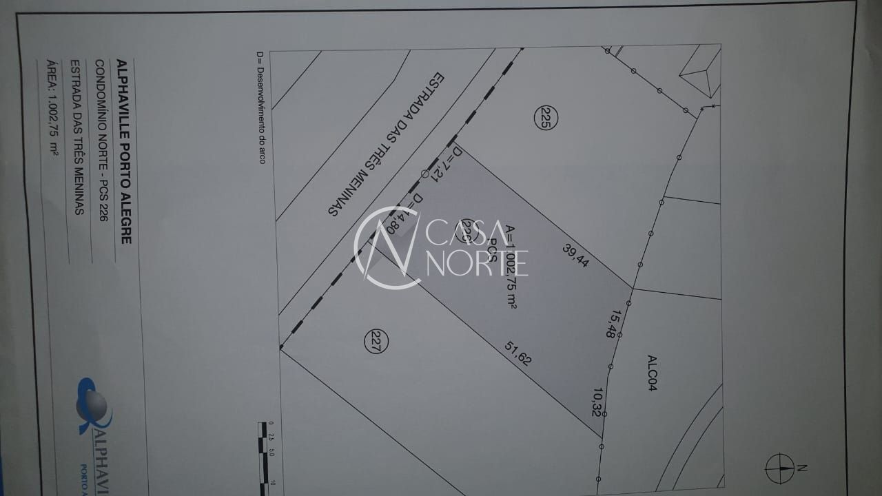 Terreno Comercial à venda  com 1684m², Estrada das Três Meninas no bairro Vila Nova em Porto Alegre