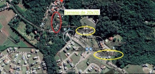 Terreno à venda  com 1400m², Estrada das Três Meninas no bairro Vila Nova em Porto Alegre