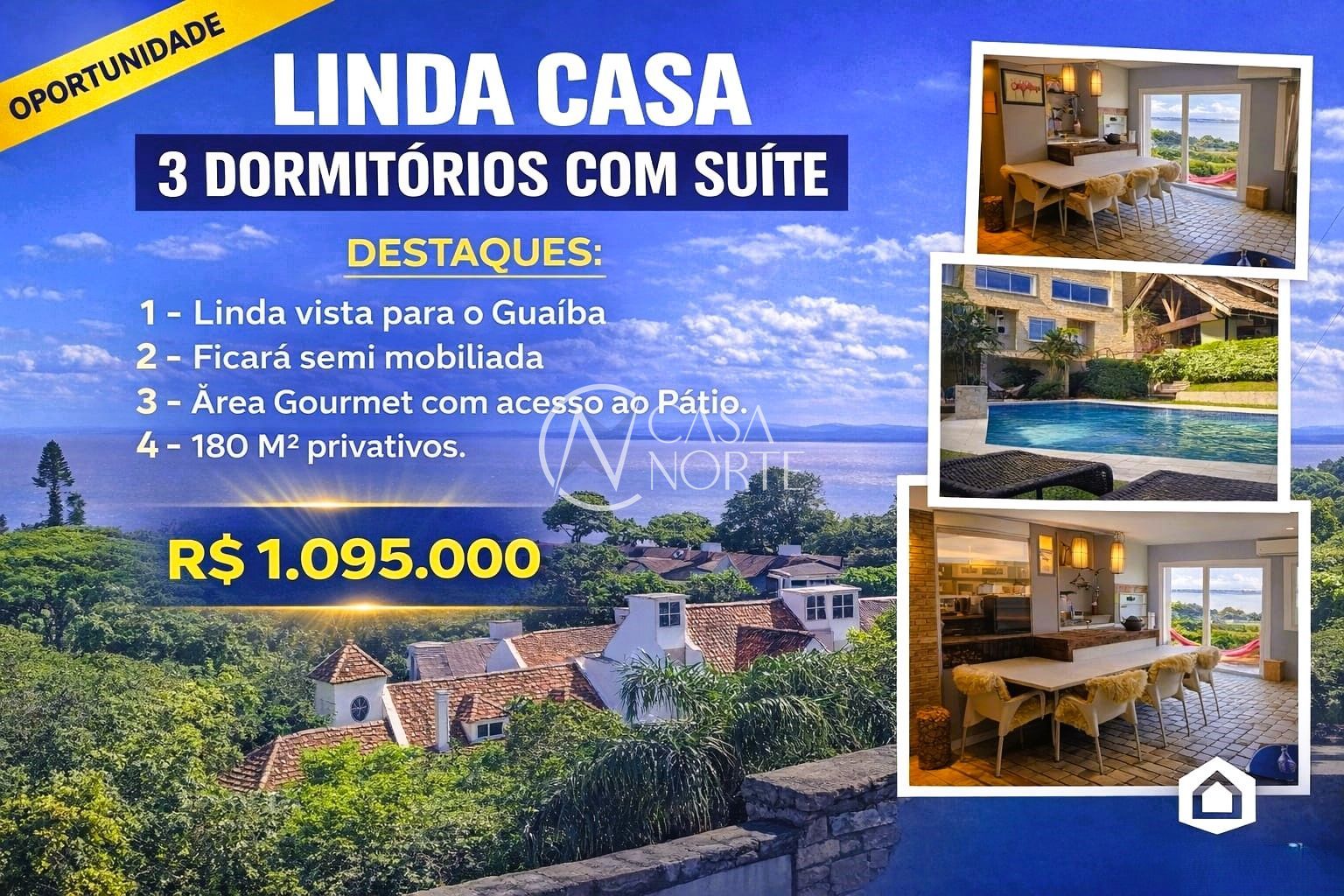 Casa de Condomínio à venda com 3 quartos, 180m², 1 suíte, 2 vagas, Rua Professor Xavier Simões no bairro Sétimo Céu em Porto Alegre