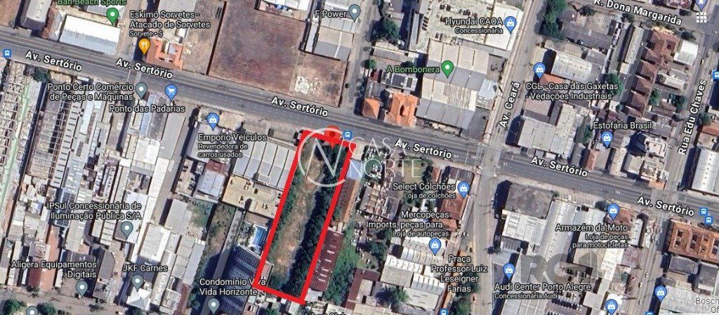 Terreno à venda  com 6436m², Avenida Sertorio no bairro Navegantes em Porto Alegre