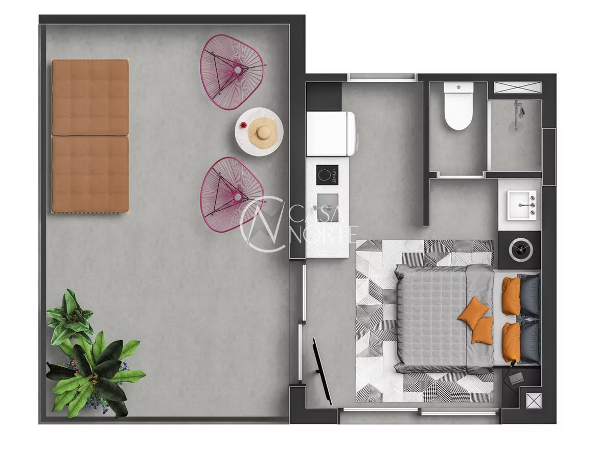Apartamento à venda com 1 quarto, 37m², 1 vaga, Almirante Tamandaré no bairro Floresta em Porto Alegre