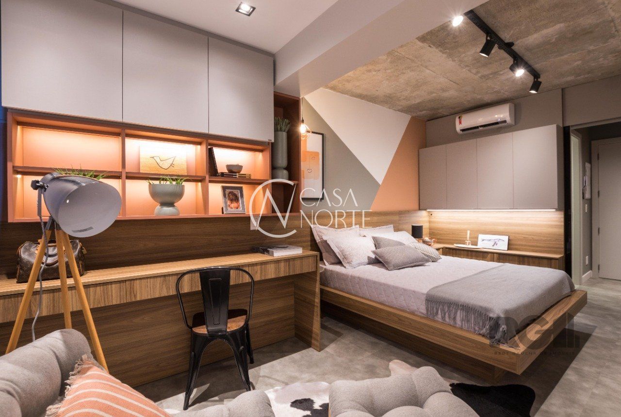 Cobertura à venda com 1 quarto, 67m², 1 vaga, Rua José de Alencar no bairro Menino Deus em Porto Alegre