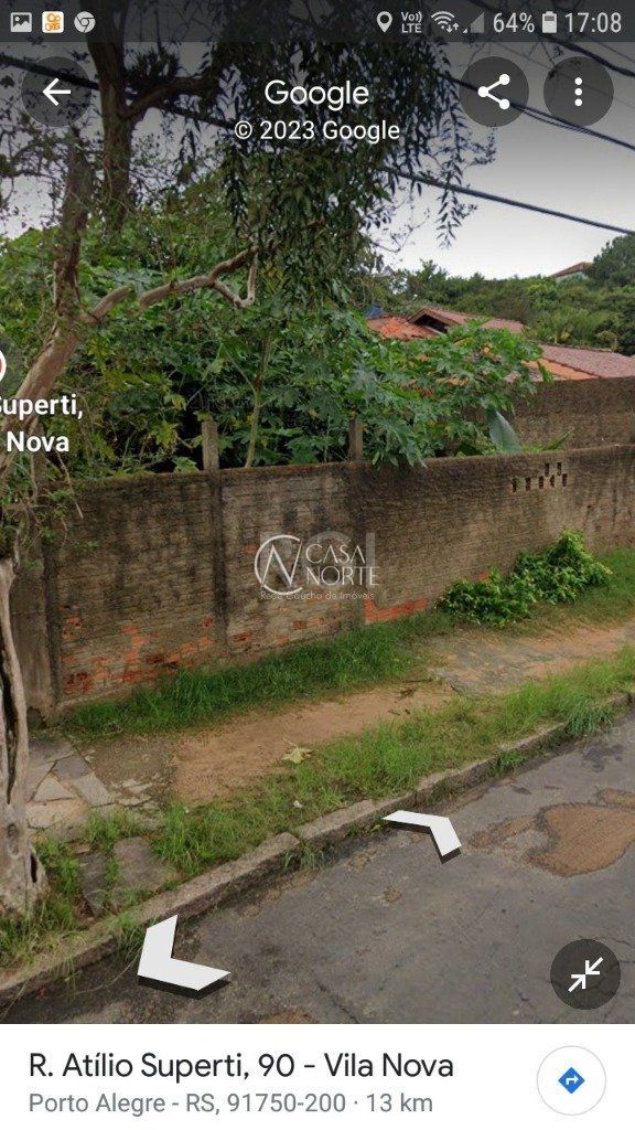 Terreno à venda  com 300m², Rua Atilio Supertti no bairro Vila Nova em Porto Alegre