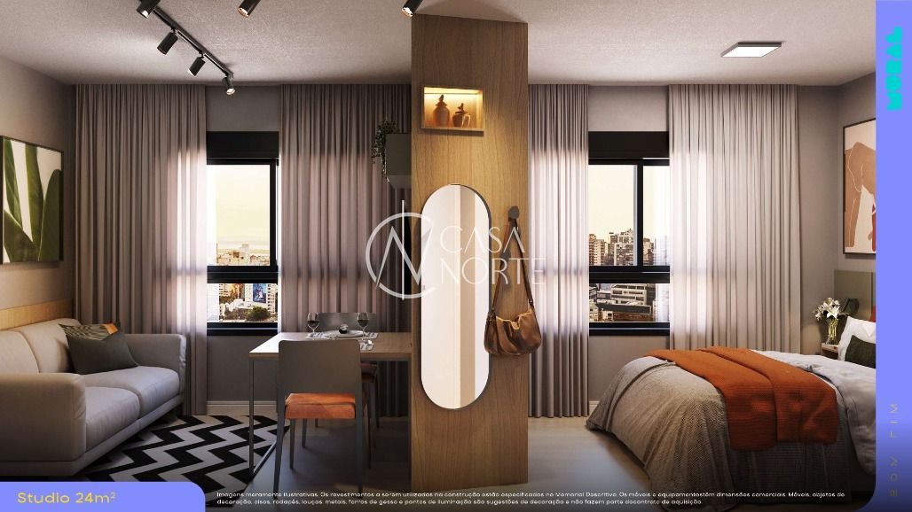 Studio à venda com 1 quarto, 42m², Rua Garibaldi no bairro Bom Fim em Porto Alegre