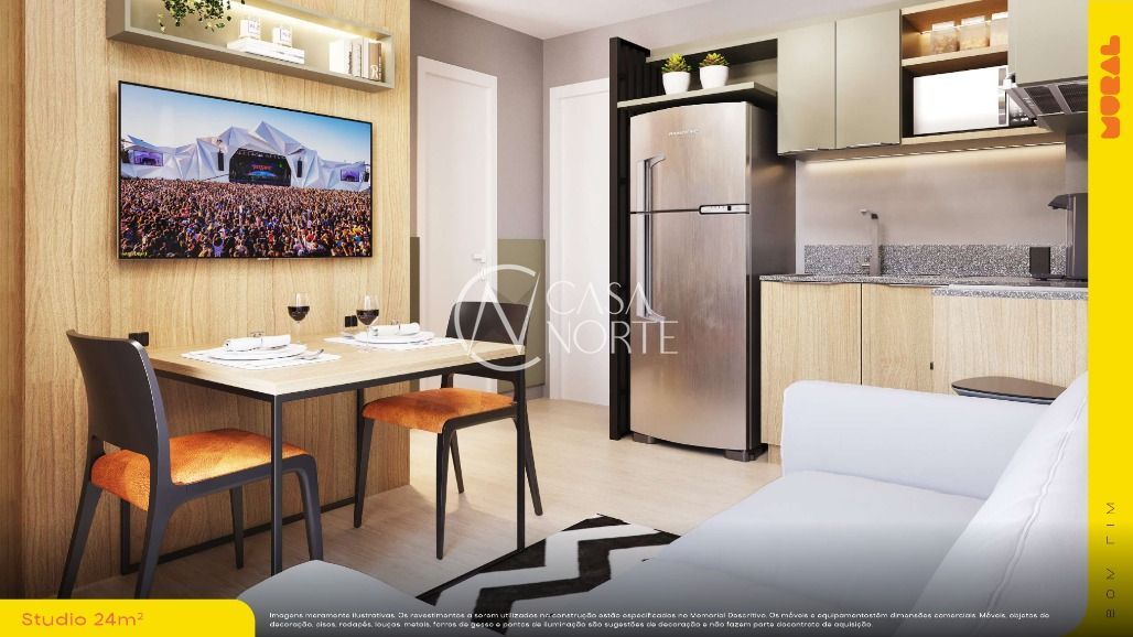 Studio à venda com 1 quarto, 42m², Rua Garibaldi no bairro Bom Fim em Porto Alegre