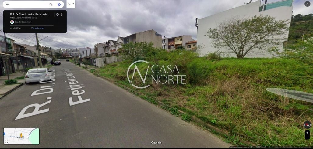 Terreno à venda  com 200m², Rua Doutor Cláudio Walter Ferreira da Silva no bairro Guarujá em Porto Alegre