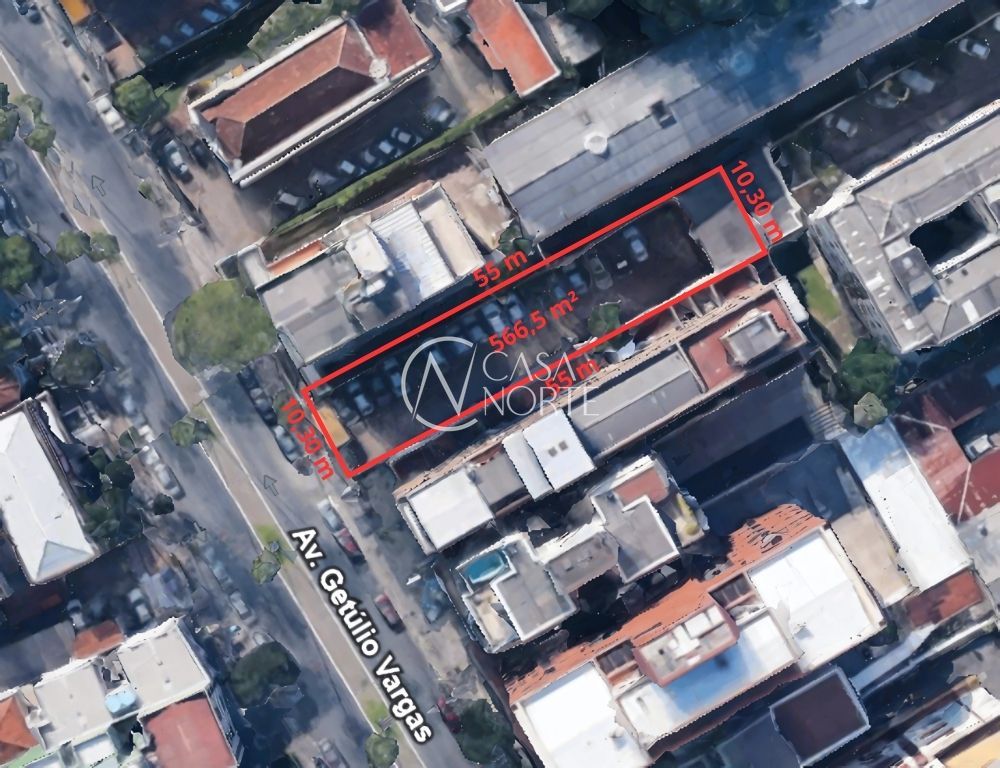 Terreno à venda  com 566m², Avenida Getúlio Vargas no bairro Menino Deus em Porto Alegre