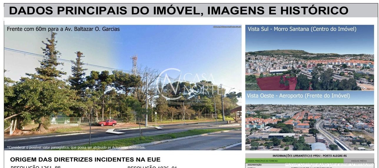 Terreno à venda  com 17000m², Avenida Baltazar de Oliveira Garcia no bairro Rubem Berta em Porto Alegre
