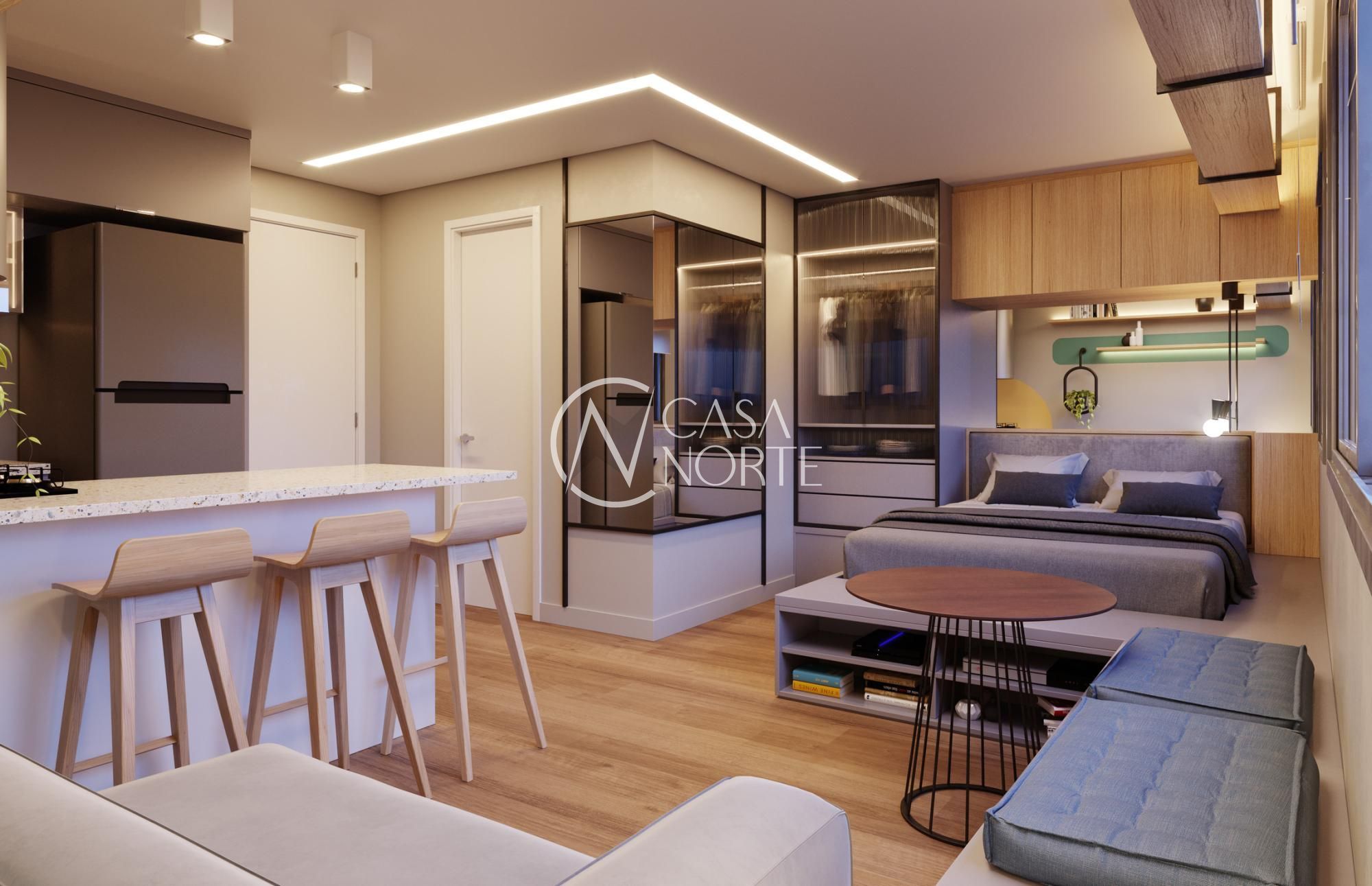Apartamento à venda com 1 quarto, 30m², 1 suíte, 1 vaga, Rua São Josémaria Escriva no bairro Jardim do Salso em Porto Alegre