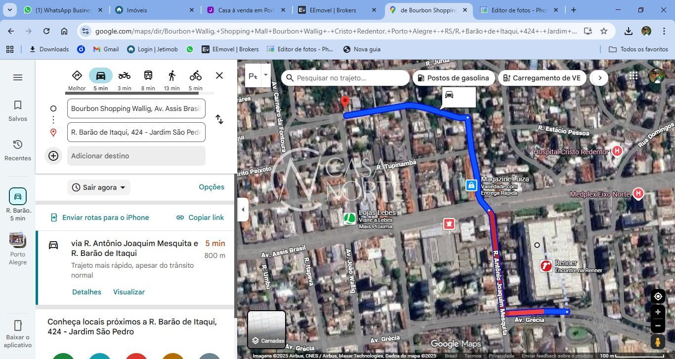 Terreno à venda  com 250m², Rua Barão de Itaqui no bairro Jardim São Pedro em Porto Alegre