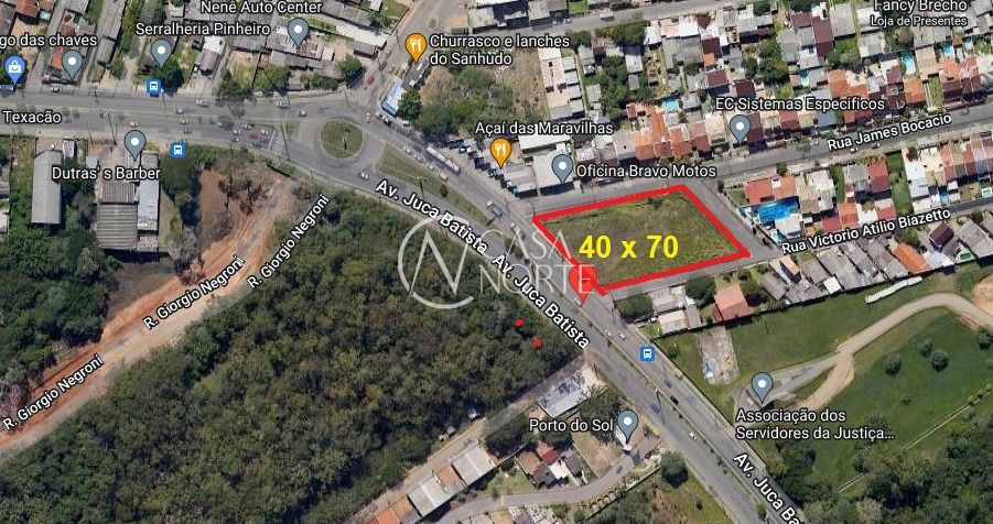 Terreno à venda  com 2800m², Avenida Juca Batista no bairro Hípica em Porto Alegre