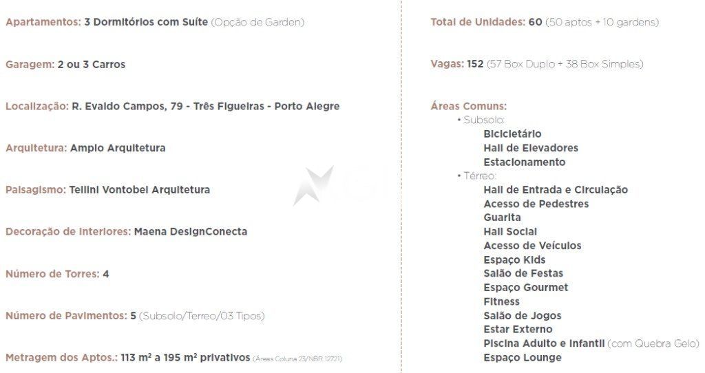 Apartamento à venda com 3 quartos, 114m², Rua Ewaldo Campos no bairro Três Figueiras em Porto Alegre