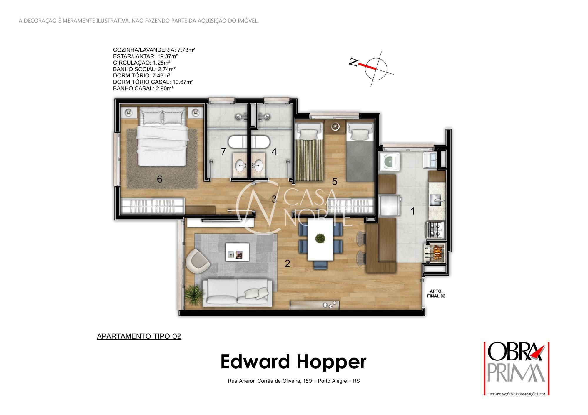 Apartamento à venda com 2 quartos, 62m², 1 suíte, 1 vaga, Rua Aneron Corrêa de Oliveira no bairro Bela Vista em Porto Alegre