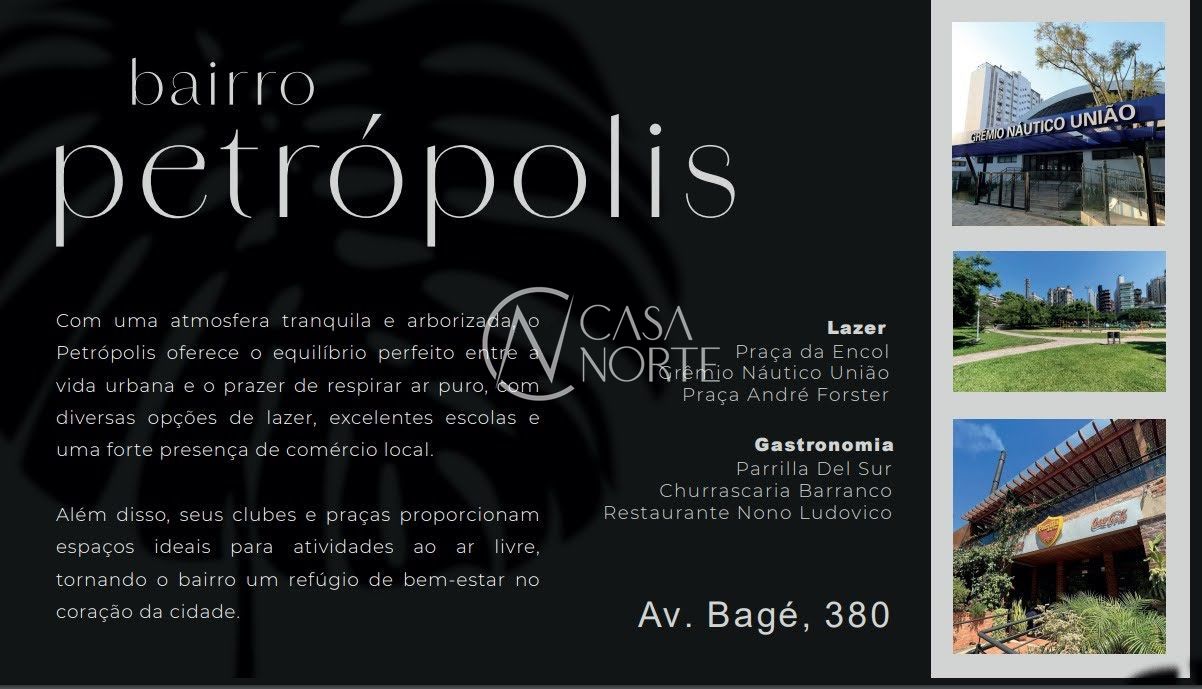 Apartamento à venda com 2 quartos, 134m², 2 suítes, 1 vaga, Avenida Bage no bairro Petrópolis em Porto Alegre