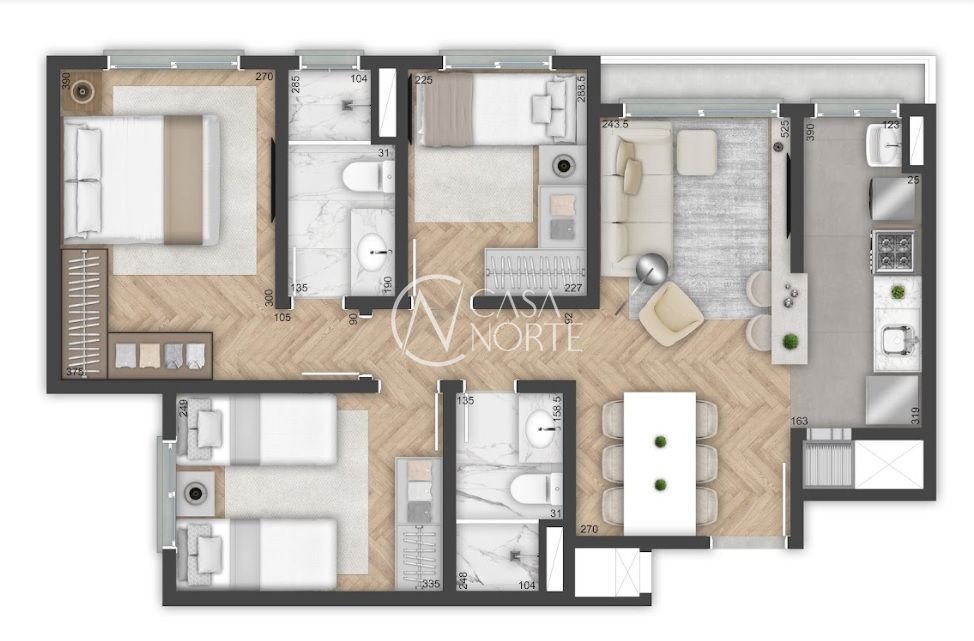 Apartamento à venda com 2 quartos, 1 suíte, 1 vaga, Avenida Francisco Trein no bairro Cristo Redentor em Porto Alegre