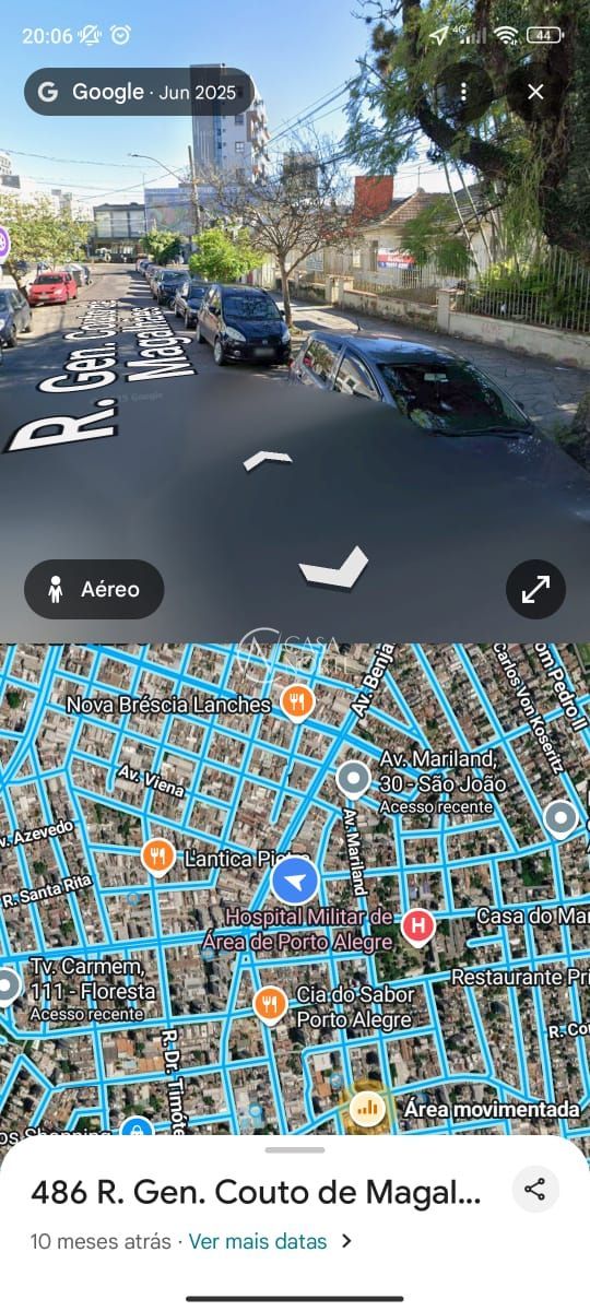 Terreno à venda  com 600m², Rua General Couto de Magalhães no bairro Higienópolis em Porto Alegre