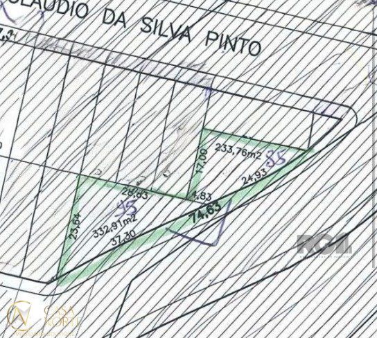 Terreno à venda  com 332m², Rua Henrique Anawate no bairro Guarujá em Porto Alegre