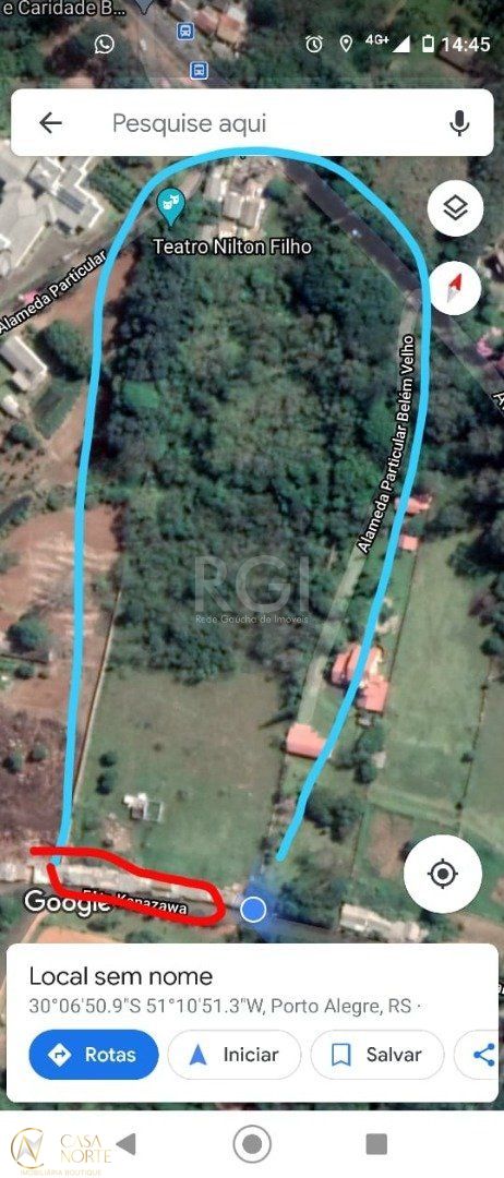 Terreno à venda  com 2658m², Avenida Belem Velho no bairro Vila Nova em Porto Alegre