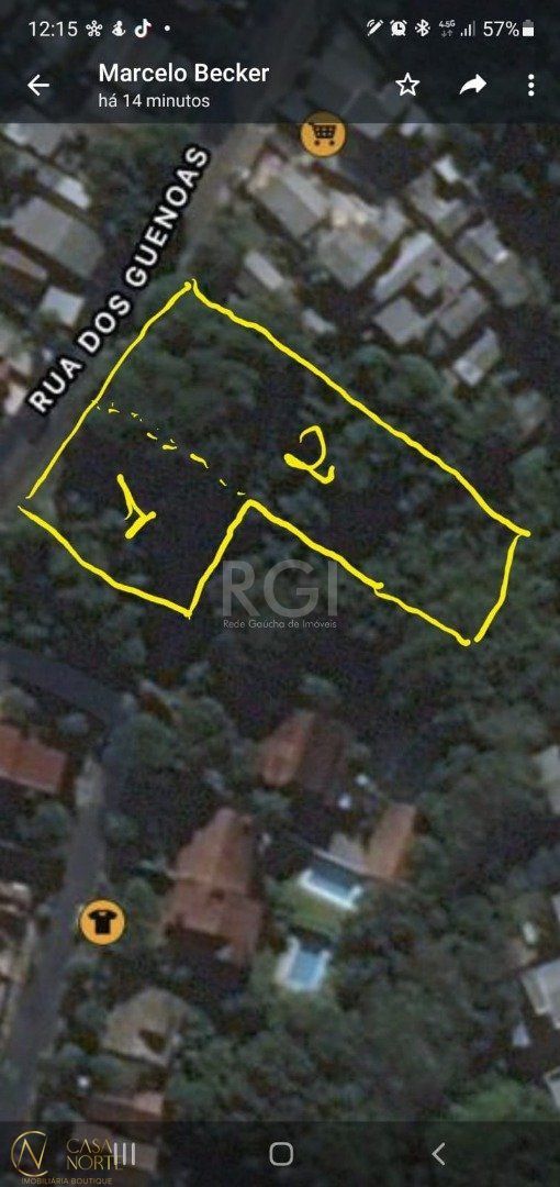 Terreno à venda  com 3354m², Rua dos Guenoas no bairro Guarujá em Porto Alegre