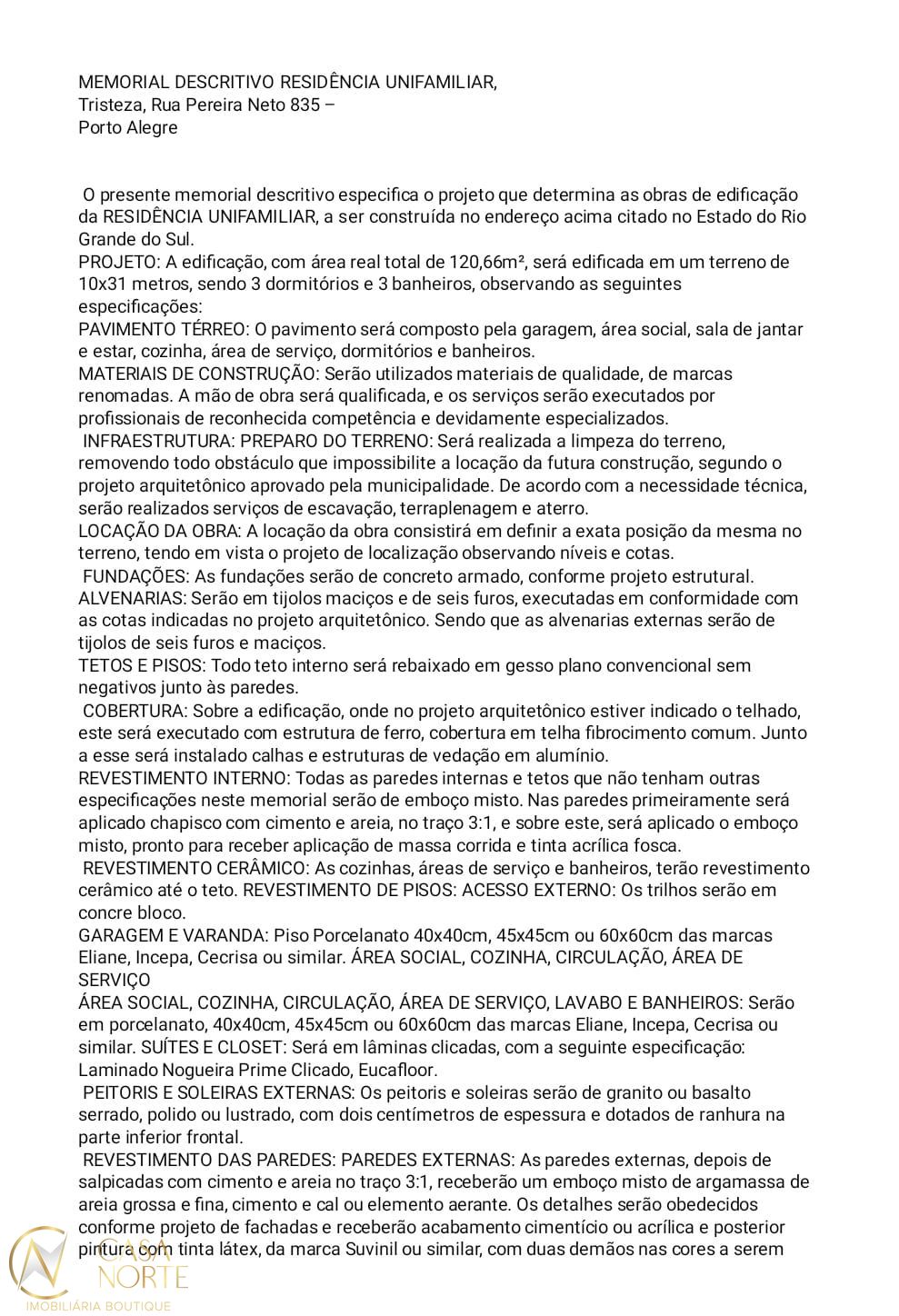 Casa à venda com 3 quartos, 120m², 1 suíte, 2 vagas, Rua Doutor Pereira Neto no bairro Tristeza em Porto Alegre