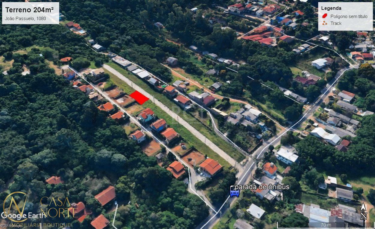 Terreno à venda  com 204m², Estrada João Passuelo no bairro Vila Nova em Porto Alegre
