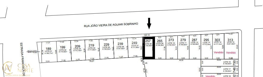 Terreno à venda  com 155m², Rua João Vieira de Aguiar Sobrinho no bairro Belém Novo em Porto Alegre