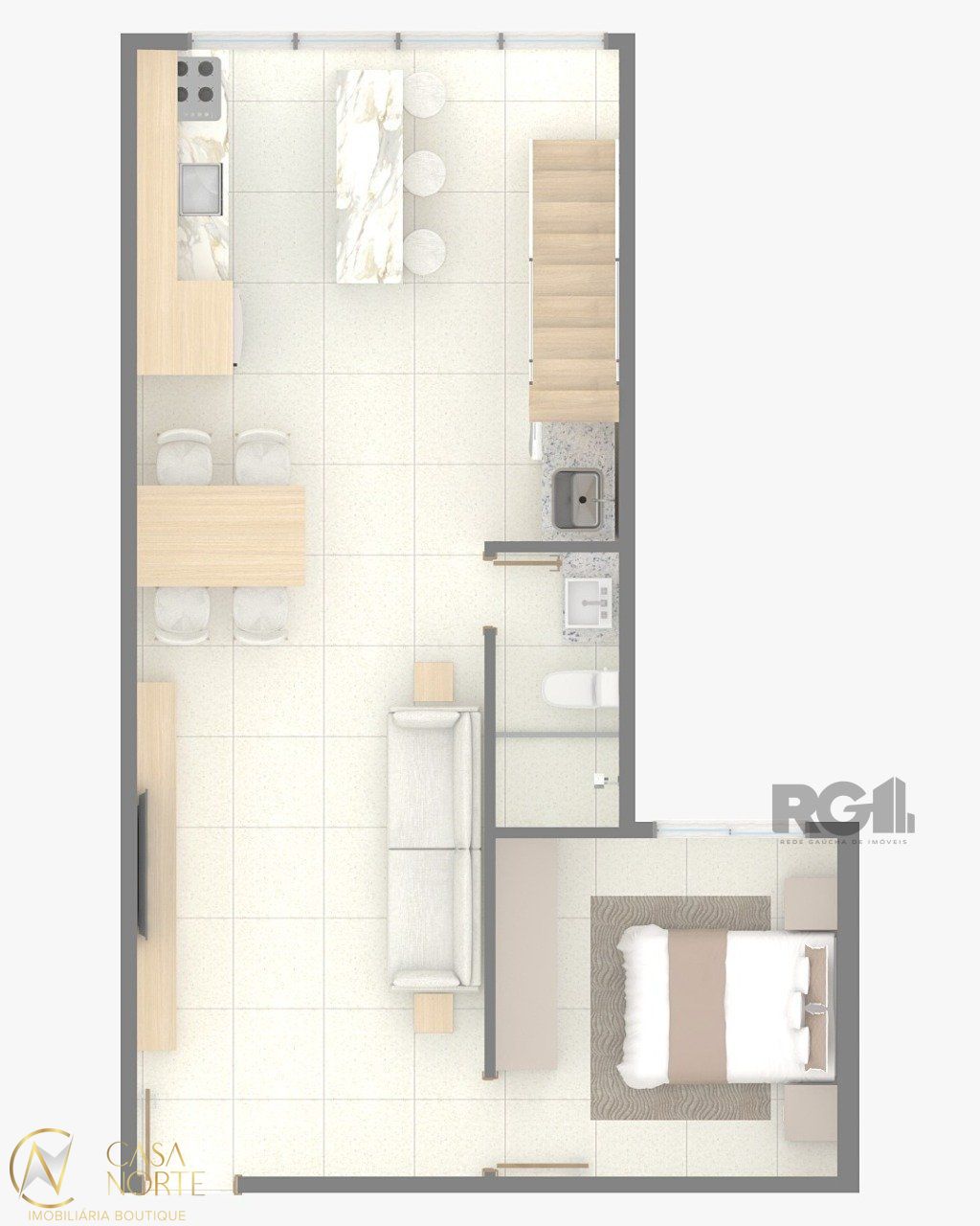 Duplex à venda com 3 quartos, 116m², Rua Sarmento Leite no bairro Centro Histórico em Porto Alegre