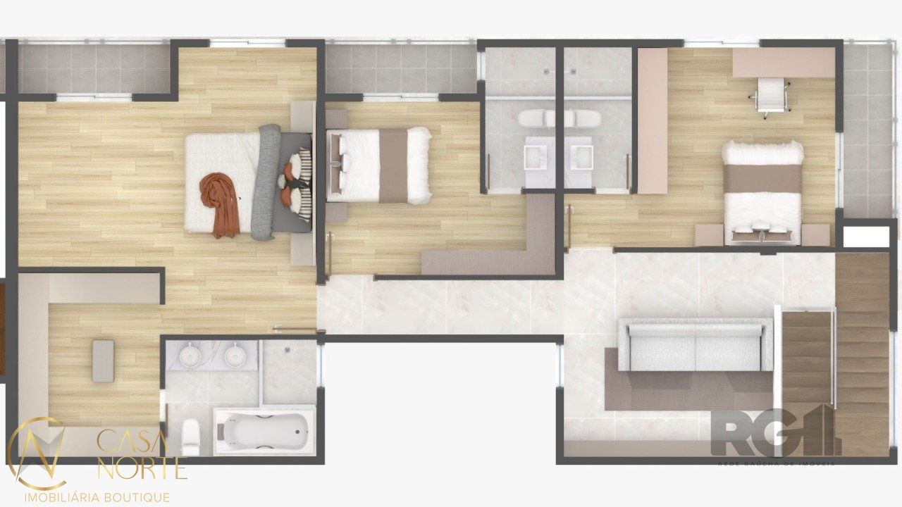 Casa de Condomínio à venda com 3 quartos, 238m², 3 suítes, 2 vagas, Rua Manauê no bairro Vila Assunção em Porto Alegre