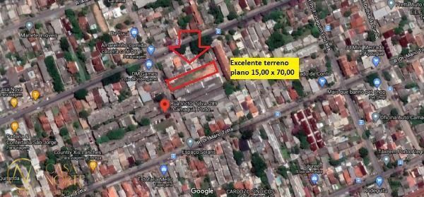 Terreno à venda  com 1050m², Rua Victor Silva no bairro Camaquã em Porto Alegre