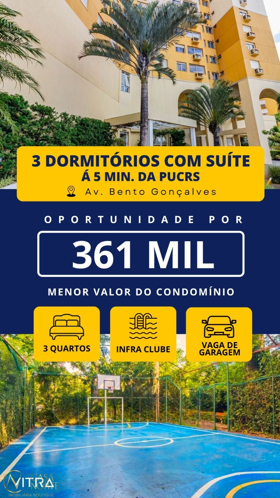 Apartamento à venda com 3 quartos, 65m², 1 suíte, 1 vaga, Avenida Bento Gonçalves no bairro Partenon em Porto Alegre