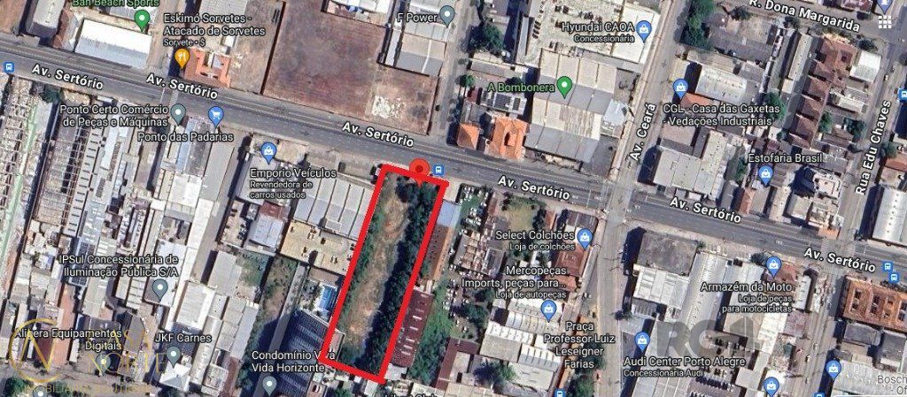 Terreno à venda  com 5739m², Avenida Sertorio no bairro Navegantes em Porto Alegre