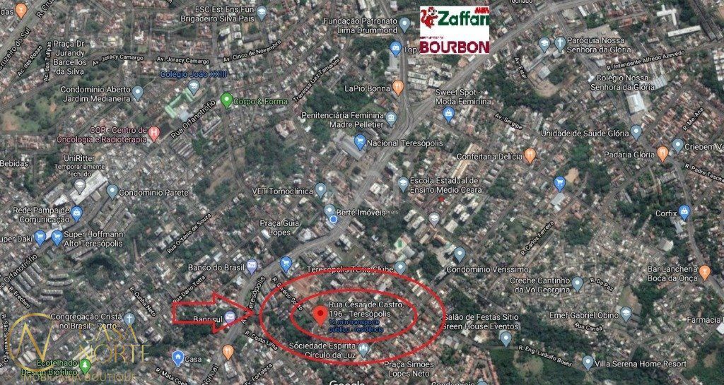 Terreno à venda  com 204m², Rua Cesar de Castro no bairro Teresópolis em Porto Alegre