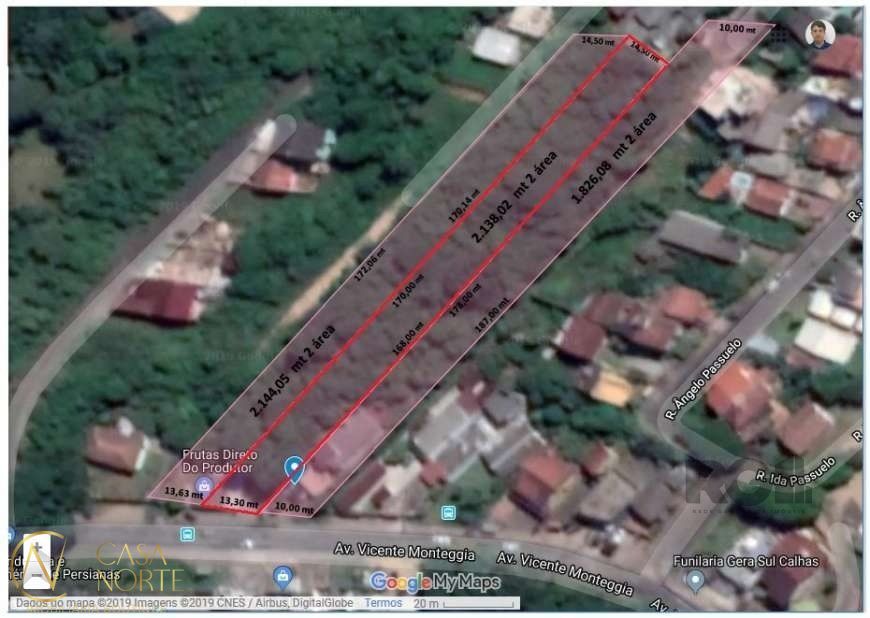 Terreno à venda  com 1750m², Avenida Vicente Monteggia no bairro Cavalhada em Porto Alegre