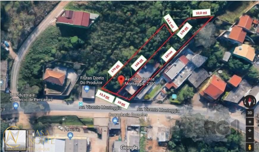 Terreno à venda  com 1750m², Avenida Vicente Monteggia no bairro Cavalhada em Porto Alegre