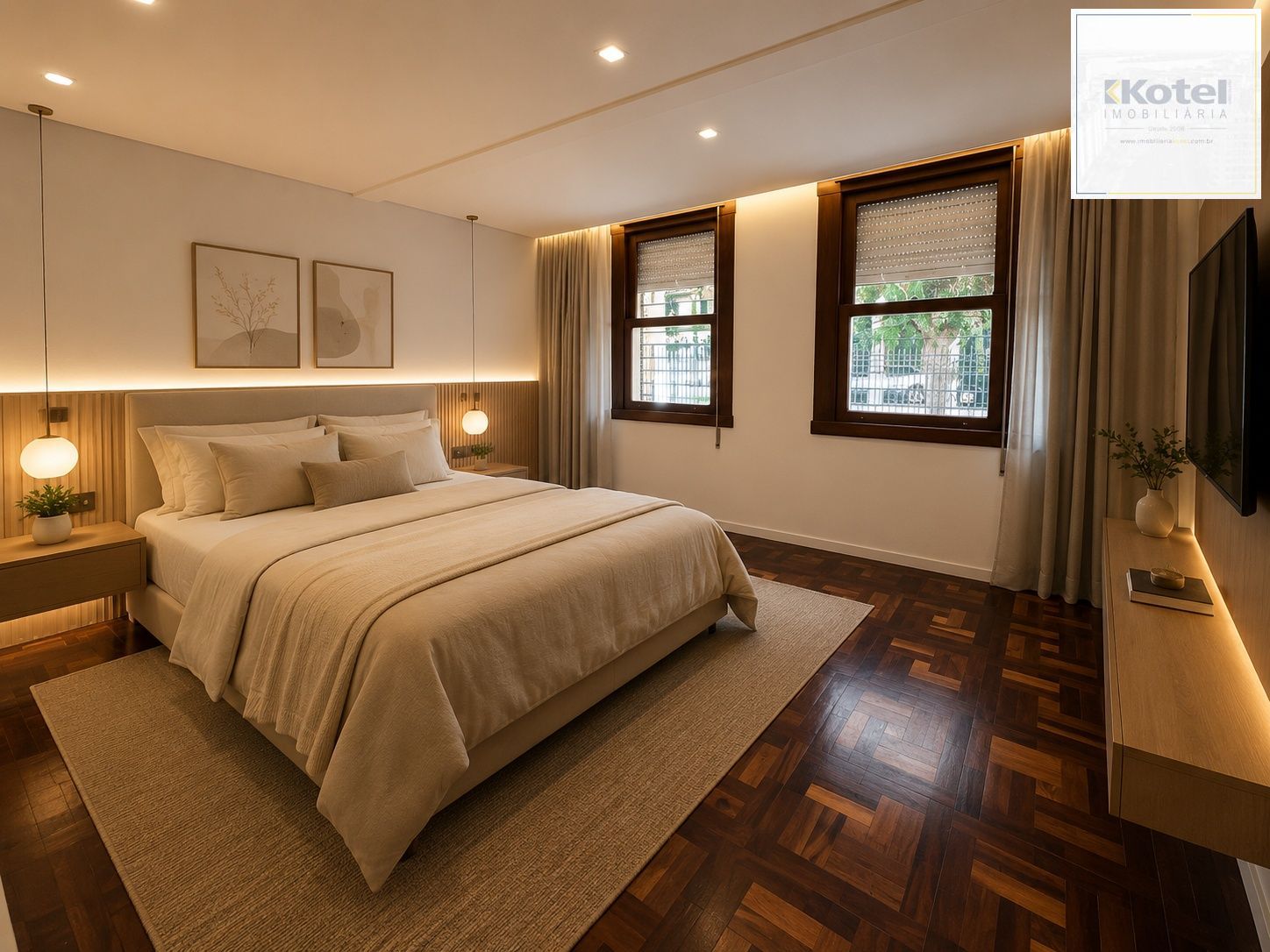 Sugestão de decoração por IA. Mobílias e projeto não inclusos.