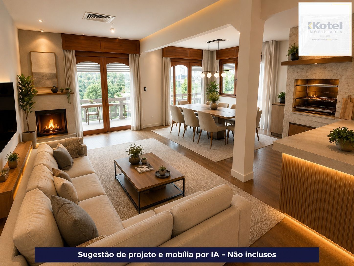Sugestão de decoração por IA - Mobílias e projetos NÃO INCLUSOS