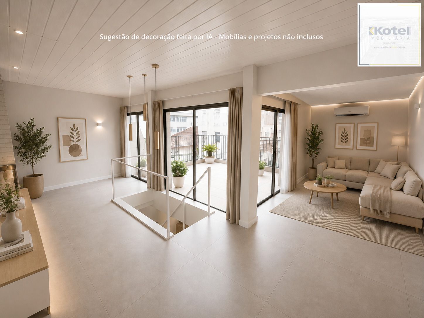 Sugestão de decoração por IA - Projeto e mobílias não inclusos