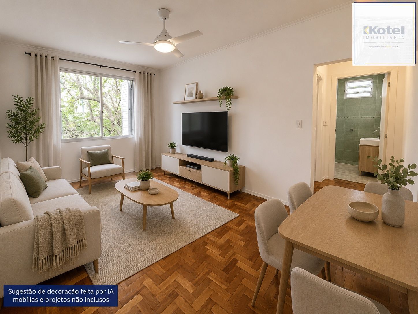 Sugestão de decoração e mobília por IA - Não inclusos