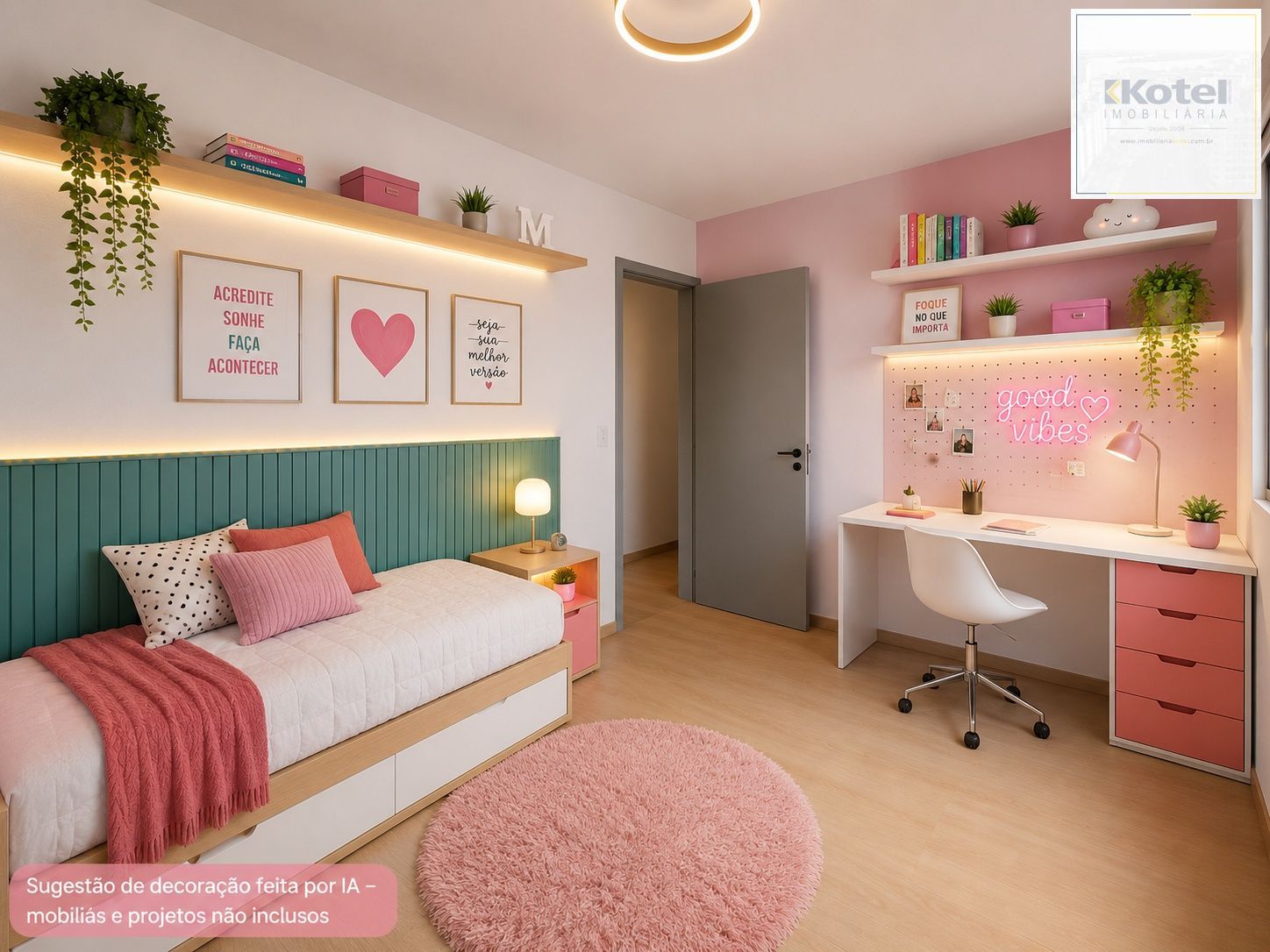 Sugestão de decoração por IA - Mobílias e projeto NÃO inclusos